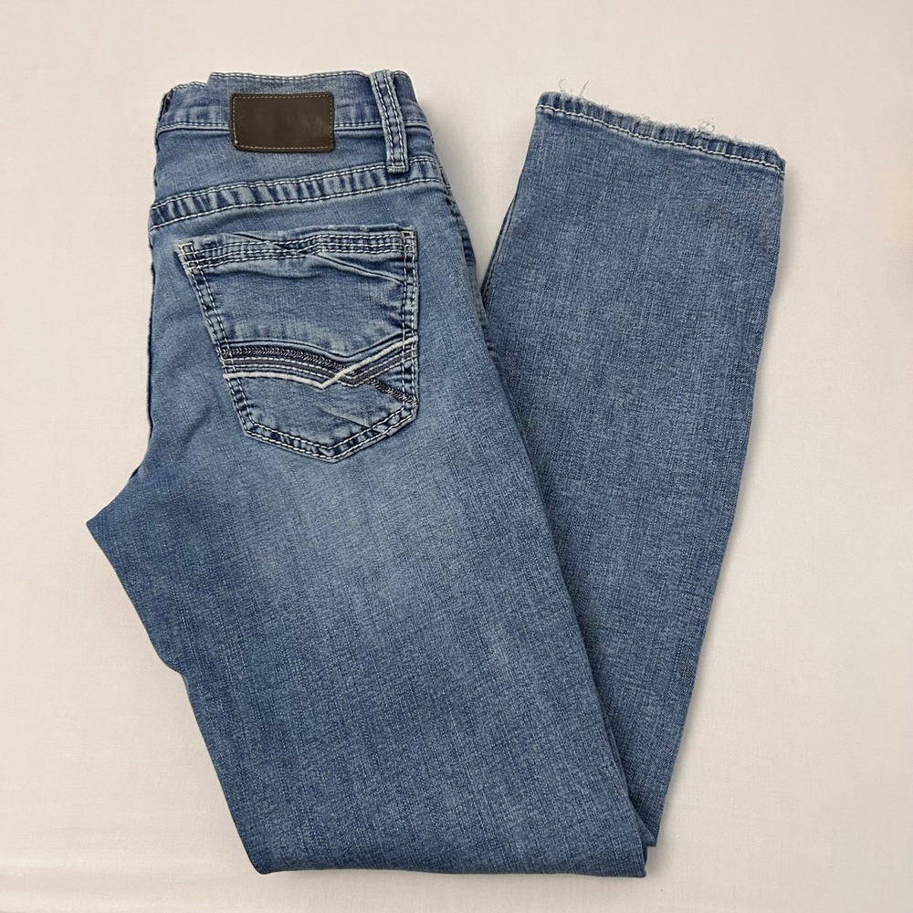 BKE‎ Jake Straight Mens 30x29 Jeans Blue Denim Distressed Pocket Streetwear